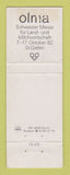 Matchbook Cover - Olma St Gallen Oktober Festival? Switzerland 1982