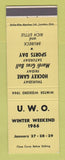 Matchbook Cover - UWO Winter Weekend 1966 YELLOW