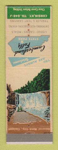 Matchbook Cover - Cumberland Falls State Park Corbin KY
