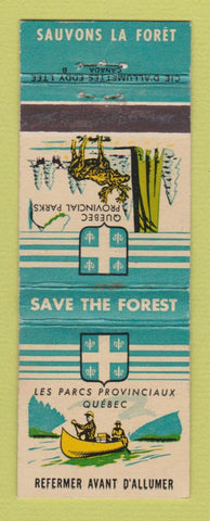 Matchbook Cover - Save the Forest Quebec QC Mont Orford Laurentides
