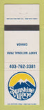 Matchbook Cover - Sunshine Village Banff National Park AB