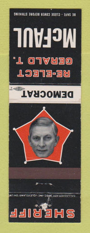 Matchbook Cover - Gearld T McFAul Sheriff Election