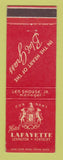 Matchbook Cover - Lafayette Hotel Lexington KY