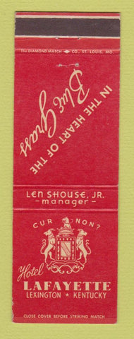 Matchbook Cover - Lafayette Hotel Lexington KY