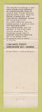 Matchbook Cover - Rembrandt Hotel Vancouver BC