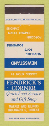 Matchbook Cover - Fendrick's Corner Indianapolis IN news stand gifts