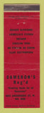 Matchbook Cover - Cameron's Reg'd Greeting Cards Canada