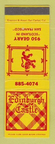 Matchbook Cover - Edinburgh Castle San Francisco CA