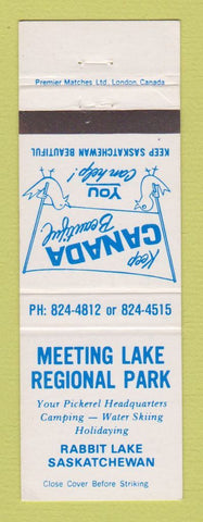 Matchbook Cover - Meeting Lake Regional Park Rabbit Lake SK