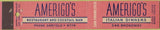 Matchbook Cover - Amerigo's Italian Food San Francisco CA 10 Strike