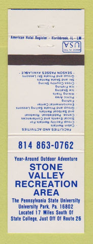 Matchbook Cover - Stone Valley Recreation Area University Park PA