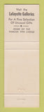 Matchbook Cover - Lafayette House Foxboro MA