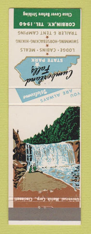 Matchbook Cover - Cumberland Falls State Park Corbin KY