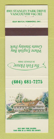 Matchbook Cover - Fish House Vancouver BC