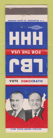 Matchbook Cover - Lyndon B Johnson for President Hubert Humphrey