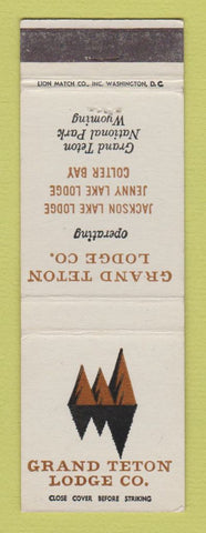 Matchbook Cover - Grand Teton Lodge WY