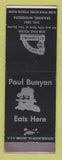 Matchbook Cover - Cave's? Restaurant Brainerd MN Paul Bunyan