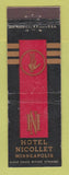 Matchbook Cover - Hotel Nicollet Minneapolis MN