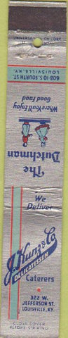 Matchbook Cover - J Kunz Co Deli Louisville KY 10 Strike