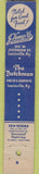 Matchbook Cover - J Kunz Co Deli Louisville KY 10 Strike