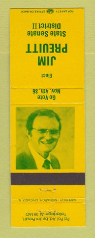 Matchbook Cover - Jim Preuitt State Senate Election Talladega AL Alabama