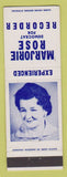 Matchbook Cover - Marjorie Rose Recorder Election