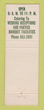 Matchbook Cover - Miller's Turnpike Restaurant Toledo OH