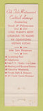 Matchbook Cover - Roosevelt Inn Bay Shore Motor Inn East Meadow LI NY WEAR