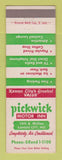 Matchbook Cover - Pickwick Motor Inn Kansas City MO