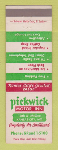 Matchbook Cover - Pickwick Motor Inn Kansas City MO