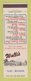 Matchbook Cover - Walli's Restaurant Flint MI