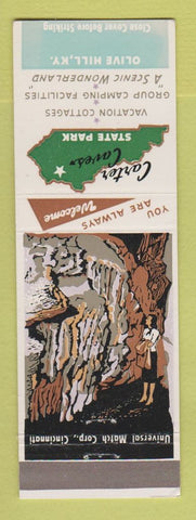 Matchbook Cover - Carter Caves State Park Olive Hill KY #2