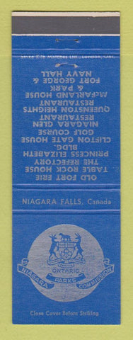Matchbook Cover - Niagara Parks Commission Niagara Falls ON