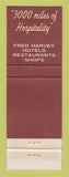 Matchbook Cover - Grand Canyon National Park AZ Fred Harvey
