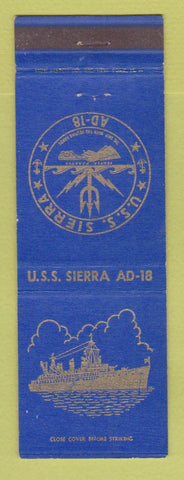 Matchbook Cover - USS Sierra Navy