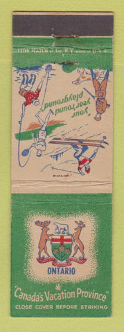 Matchbook Cover - Ontario Tourism Travel Toronto ON