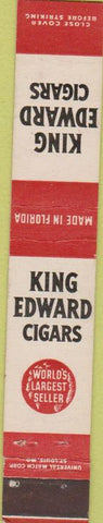 Matchbook Cover - King Edward Cigars Made in Florida 10 Strike