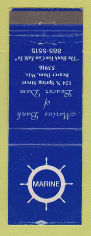 Matchbook Cover - Marine Bank of Beaver Dam WI