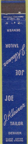 Matchbook Cover - Kleiner Tailor Denver CO 10 Strike