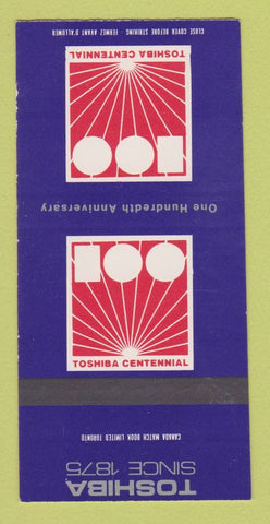 Matchbook Cover - Toshiba Electronics 100th SAMPLE Toronto ON 30 Strike