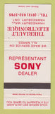 Matchbook Cover - Theriault Electronics Hawkesbury ON Sony 30 Strike
