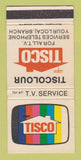 Matchbook Cover - Tisco Color TV New Zealand 30 Strike
