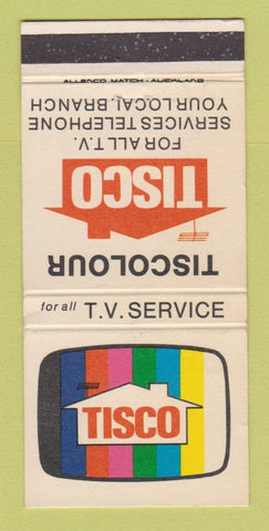 Matchbook Cover - Tisco Color TV New Zealand 30 Strike