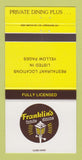 Matchbook Cover - Franklin's Restaurant Canada Pizza 30 Strike