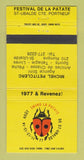 Matchbook Cover - Festival De LA Patate St Ubalde QC Michel Petitclerc 30 Strike