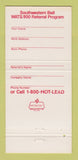 Matchbook Cover - Southwestern Bell Telephone Referral Program 30 Strike