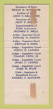 Matchbook Cover Edgar Whitcomb for Secretary of State 1966 IL Illinois 30 Strike
