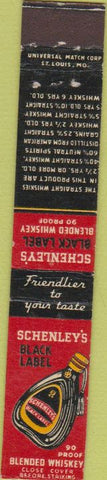 Matchbook Cover - Schenley's Black Label Whiskey 10 Strike