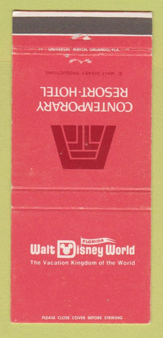 Matchbook Cover - Walt Disney World Contemporary Resort Hotel 30 Strike