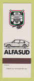 Matchbook Cover - Alfa Romeo Cars Alfasud South Africa SAMPLE